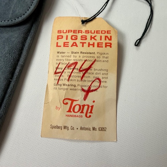 Toni Hush Puppies Vintage 80\'s-90\'s Super Suede Pigskin Leather Clutch Blue NWT